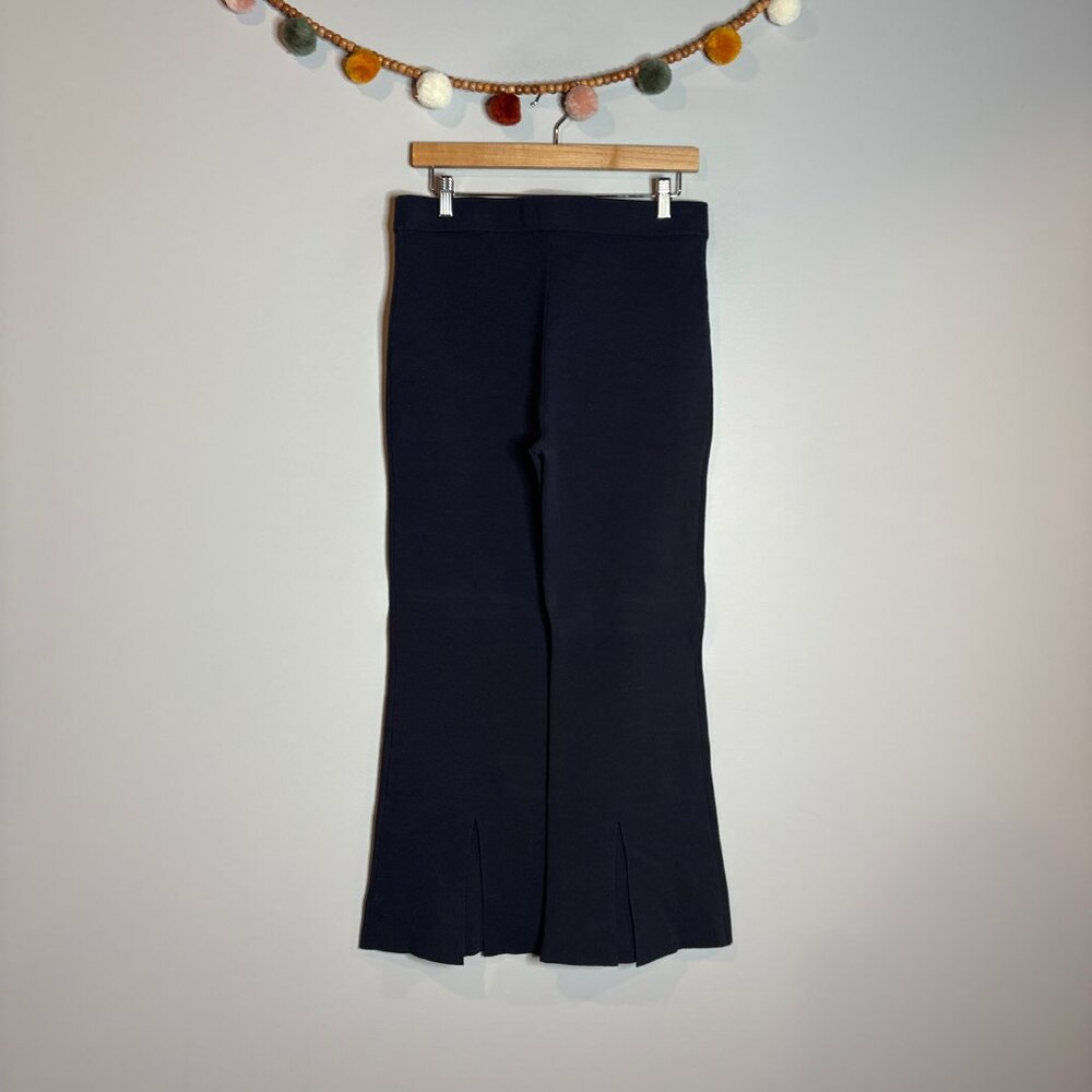 COS Navy split back cropped knit pull on pants - image 4